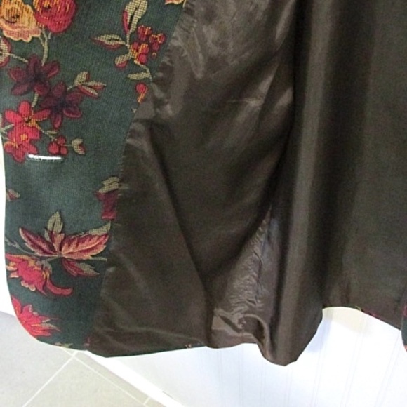 Vintage Saks Fifth Avenue Silk Blend Floral Blazer, Size 12 - Picture 6 of 7
